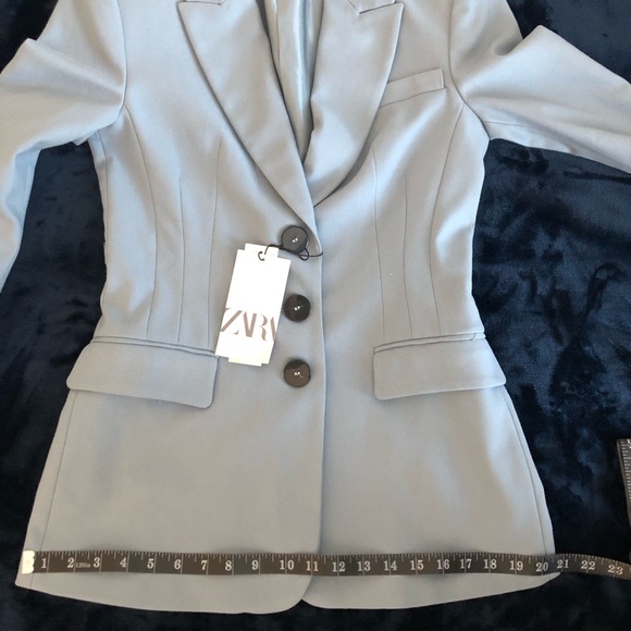 Zara light blue oversized blazer Size Small **New with Tag** - Picture 11 of 15